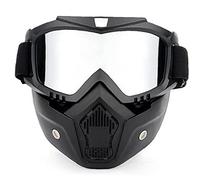 TOSSPER 1pc Airsoft Mask Tactical Goggles Anti-Fog Paintball Field Protective Safety Face Mask Rifle Air Gun Hunting Accessories, Black,18*18.2cm