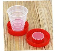 TOSSPER 1pc Collapsible Travel Cup with Lid, Foldable Travel Mugs, Retractable Drinking Mug for Hiking Camping Picnic, 6.5x6cm