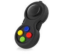 TOSSPER 1pc Fidget Pad with 8-fidget Functions Fidget Toy Controller Stress Reducer Hand Shank for Release Stress, Black, 76*39m