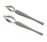 TOSSPER 2 Pcs Chef's Art Pencil Culinary Precision Drawing Decorating Spoon Set Multi-use Stainless Steel Chef Culinary Drawing Spoons Cake Decoration Baking Tool