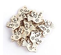 TOSSPER 20pcs Wood Bird Embellishment Unfinished Peace Doves Slices Wood Cutouts for Scrapbooking Handcrafts Decoration