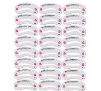TOSSPER 24pcs Reusable Eyebrow Stencil Set Eye Brow Shaping Card Girls Eyebrow Grooming Template Beginner Makeup Beauty Kit