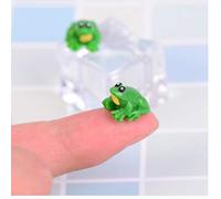TOSSPER 2pcs Little Frog House/Miniatures/Cute/Fairy Garden Gnome/Moss Terrarium Decor/Crafts/Figurine Diy Supplies