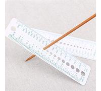 TOSSPER 2pcs Plastic Knitting Needle Gauge Inch Rulers Sewing Accessories Home Diy Weaving Tool 2-10mm Us Uk Sizes Design Ruler