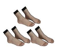 TOSSPER 3 Pairs Women Black Fishnet Socks Elastic Ankle Short Socks Hollow Out Mesh Net Socks Tights for Summer Wear