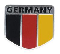TOSSPER 3d Metal Aluminium Germany Flag Badge Grille Emblem Car Sticker Decal Universal Decoration