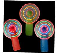 TOSSPER 3pcs Kids Mini Fan Portable Air Cool Fan Fun Plastic Light Up Luminous Toys Birthday Gift for Children