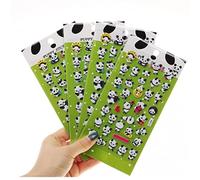TOSSPER 4 Pcs Cute Panda Puffy Sticker 3d Animal Bubble Sticker Decoration Decal Diy Diary Album Scrapbooking Kawaii Stationery