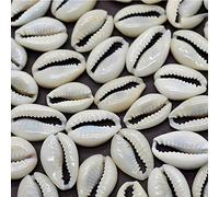 TOSSPER 50 Pcs Cowrie Shells Seashells for Jewelry Making Oval Natural Spiral Shell Beads Ocean Beach Craft Charms Puka Shells