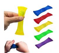 TOSSPER 5pcs Soothing Marble Fidgets Toys Stress Relief Braided Mesh Tube Toy Focus Sensory Gift for Children and Adults