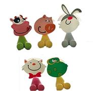 TOSSPER Animals Cute Kid Cartoon Toothbrush Grip Toothbrush Suction Cup Cover Holder 5pack
