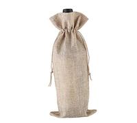 TOSSPER Burlap Wine Bags, Wine Bottle Wrapping Bags with Drawstring, for Decoration Storefront Display Gift Bags (hemp)