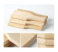 TOSSPER Butter Paddles, Arc Grooved Ribbed Wooden Utensils Paddle for Figurine Clay Pottery Manufacture Tools