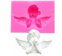 TOSSPER Cake Fondant Silicone Mold Angel Frame Baking Tray Handmade Sugarcraft Pastry Diy Moulds Cookie Candy Decoration Mold