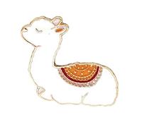 TOSSPER Cartoon Baby Llama Metal Brooch Cute Alpaca Pins Clothes Animal Badge Lapel Pin for Women Men