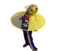 TOSSPER Cartoon Duck Rain Hat Foldable Children Raincoat Umbrella Cape Cute Rain Coat Cloak Universal for Boys Girls