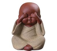 TOSSPER Ceramic Monk Ornaments Small Buddha Statue India Yoga Mandala Tathagata Figurine Home Decorative Crafts Random Color