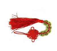 TOSSPER Chinese Feng Shui 6 Coins Hanger Traditional Lucky Charm with Knot and Tassel Car Home Hanging Ornament for Prosperity Wealth Success