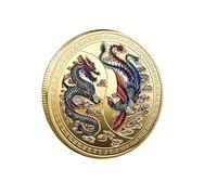 TOSSPER Chinese Lucky and Phoenix Commemorative Coin Traditional Gold Protective Art Collectable Gift