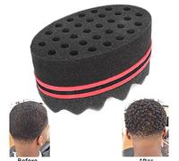 TOSSPER Hair Sponge Brush Twists Dread Afro Coils Hair Curl Brush Hair Brush Sponge Holes Barber Hair Twist Sponge for Twists Curls
