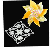 TOSSPER Metal Cutting Die 3d Windmill Flower Stencils Spinner Fan Embossing Folder Diy Pinwheel Template for Scrapbook Card Making