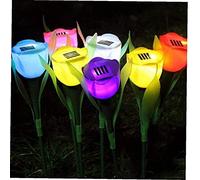 TOSSPER Outdoor Garden Solar Led Light Solar Powered Led Tulip Home Lawn Lamp Landscape Night Flower Lamp(random Color)