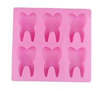 TOSSPER Tooth Silicone Mold 6 Hole Teeth Cake Decoration Form Kitchen Baking Tray for Biscuit Pastry Soap Candy Chocolate Ice Cube