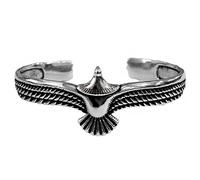 TOSSPER Vintage Eagle Cuff Bracelet Bangle Retro Punk Bangle Wristband Bracelet Adjustable Open Ended Bangle for Men Women