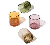 TOSSWARE Reserve 12oz Old Fashioned - Color Series Set of 4, Premium Quality, Tritan Dishwasher Safe & Heat Resistant Unbreakable Plastic Whiskey Glasses