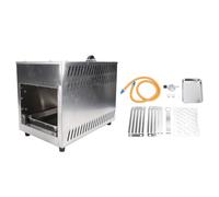 Tostadora comercial de acero inoxidable, sin humo, eléctrica resistente, 4000 W, cocina multifuncional de alta eficiencia para restaurante, panadería, cafetería, pan, filete,