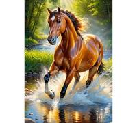 TOSTOG Diamond Painting Kits for Adults,Full Drill 5D DIY Diamond Art Kit Horse Diamond Crystal Rhinestone Arts and Crafts Picture for Home Wall Decor 30x40cm