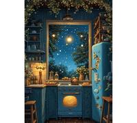 TOSTOG Diamond Painting Kits for Adults,Night View Full Drill Diamond Art Embroidery Pictures,5D DIY Diamond Art Kit for Home Wall Decor 30x40cm/12x16inch