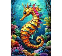 TOSTOG Diamond Painting Kits for Adults,Seahorse 5D DIY Diamond Art Kit Full Drill Diamond Crystal Rhinestone Arts and Crafts Picture for Home Wall Decor 30x40cm