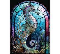 TOSTOG Diamond Painting Kits for Adults,Seahorse Diamond Art Kit Full Drill 5D DIY Diamond Art Picture Crystal Arts and Crafts for Home Wall Decor 30x40cm/12x16inch