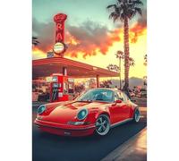 TOSTOG Diamond Painting Kits for Adults,Sports Car 5D DIY Diamond Art Kit Full Drill Diamond Crystal Rhinestone Arts and Crafts Picture for Home Wall Decor 30x40cm