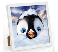 TOSTOG Diamond Painting Kits for Kids with Frame-5D Cartoon Penguin Full Drill Diamond Art Kits for Girls,Boys,Beginners,Art Kits Crafts Sets for Home Decor 18x18cm/7x7inch