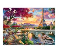 TOSTOG Eiffel Tower Diamond Painting Kits for Adults, 5D Full Drill Diamond Art Kits City Scenery Landscape, DIY Round Diamond Picture Arts Gem Painting Crafts for Home Wall Decor 40x30cm