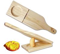 Tostones Plantain Press Wooden Tostonera para Platanos Fried Banana Masher for 3.3'' Tostones and Stuffed Plantains, 10.5''x4.5''x1''