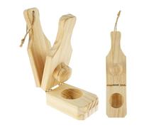 Tostones Press - 6.3x2.36in Wooden Plantain Press, Banana Smasher Maker, Fried Banana Cup Pussh | Authentic Caribbean Tostones and Stuffed Plantains Portable with Handle for Home Camping Party Buffet