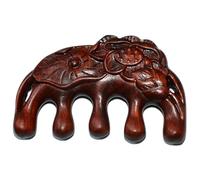 Tostyles Wood Wide Tooth Hair Comb Head Scalp Massage No Static Green Sandalwood Hair Pick Wooden Comb for Women Men Kids Hair Neck Hands Legs Caring Tool (Flower 1)