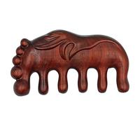 Tostyles Wood Wide Tooth Hair Comb Head Scalp Massage No Static Green Sandalwood Hair Pick Wooden Comb for Women Men Kids Hair Neck Hands Legs Caring Tool (Horse)