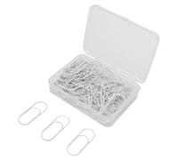 Tosuny 100PCS 2 Inch Metal U Shaped Paper Clips for Documents (White) | File Organizing Supplies, Office Desk Accessories, Secure Grip Metal Clips, Craft Projects, Storage Box