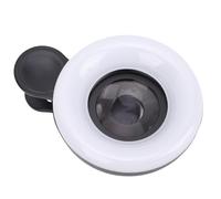 Tosuny 15X Macro Lens Light for Phone, 3-Color 5-Level Dimmable Fill Light, 50 LEDs Portable Ring for Eyelash Jewelry Tattoo Detail Photography, 30Min Runtime