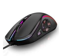Tosuny 1Wired Gaming Mouse with 10 Programmable Buttons, 14 RGB Lighting Effects, Adjustable DPI Up to 12800, for PC Computer Gaming, Office Work