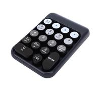 Tosuny 2.4G Wireless Numeric Keypad, 18 Keys Bluetooth Number Pad, Concave Dot Keycap, Financial Accounting Number Keyboard Extensions for Laptop, PC (Black)
