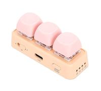 Tosuny 3-Key Mini Bluetooth Keyboard, Programmable Macro Pad with Copy Paste Function, Wireless Page Turner for E-Reader, RGB Backlit Rechargeable 380mAh (Pink)