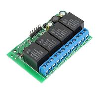 Tosuny 4 Channel Flip Flop Self Locking Relay Module 6 24V DC | Toggle Switch Actuator, Low Pulse Latching, Microcontroller Compatible, Smart Home Automation, Automotive Use