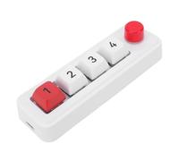 Tosuny 4 Keys Macro Mechanical Keyboard, USB C Wired One Handed Programmable Gaming Keypad, Hot Swap, RGB Backlight, Support NKRO Hotkeys, One Click Start, for Wins OS X (White)