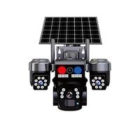 Tosuny 4G LTE Solar Security Camera, 3 Lens Wireless Outdoor Camera 2K HD, 360° Panoramic View, Three Cam in One, No WiFi Needed, AI Human Detection