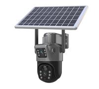 Tosuny 4MP Solar Security Cameras Wireless Outdoor, 4G PTZ Security Camera with Dual Lens, PIR Motion Detection,Night Vision, 2 Way Audio, Weather Proof, 10400mAh Battery